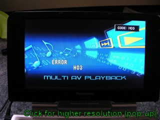 Panasonic DVD-LS82 H03 Error